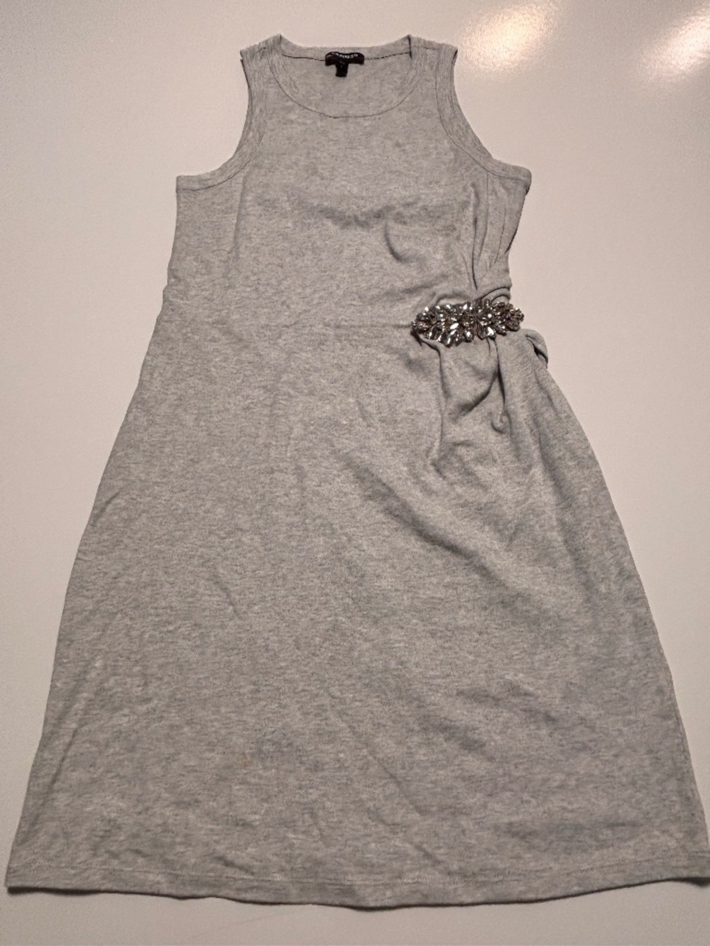 Womens Express Gray Rhinestone Dress Size Small